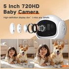 5  Video Baby Monitor With Camera And Audio  720p Hd Wireless No Wifi No App    