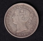 Canada 1958 20c Twenty Cent Silver Coin Queen Victoria F Fine  925 Silver