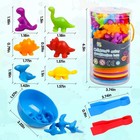 Usatdd Counting Dinosaurs Montessori Toys Color Sorting Medium  Multicolored