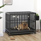 45   Strong Pet Dog Crate Mobility Cage W  Playpen Metal   Removeable Tray