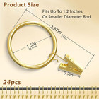Ofone Curtain Rings With Clips  24 Pack Metal Curtain Clip Rings Hooks