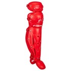 Optimus Mvp Double Knee Baseball Catcher   s Leg Guards  14 5   Length  Scarlet   