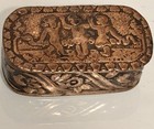 Rare Fratelli Coppini Cherub 800 Silver Repouss   Snuff   Pill Box Italy 26g