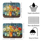 Daisy Dish Drying Mat For Kitchen Counter 18x24 Inch 18  X 24  Daisy Vases