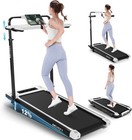 8-in-1 Folding Pad Treadmill Machine With Non-slip Detachable Table 12  Inclin    