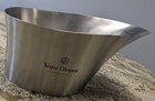 Veuve Clicquot Champagne Very Large Stainless Steel Ice Bucket Holds 8-bottle