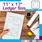 Graph Paper Pad  17  X 11   25 Sheets  Blue Line Border  Blueprint Paper  Double