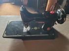 Singer 221 Featherweight Sewing Machine Working With Box And Accessories