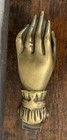 Antique vintage Solid Brass Victorian Ladies Hand With Ball Door Knocker