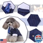 Qbleev Dog Black Suit Costume  Pet Halloween Costume With Bow Tie  Formal Bos