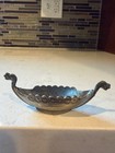 Vintage Hand Made Pewter 93 7 Viking Ship Salt Cellar Troll Tinnys