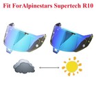 Photochromic Blue red Visor For Alpinestars Supertech R10 Motorcycle Helmet Lens
