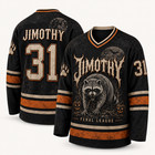 Personalized Jimothy Raccoon Hockey Jersey  Funny Viral Meme Animal Gift