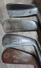 4 Antique Vintage Interesting Hickory Wood Shaft Golf Clubs By Burke L r Peoria