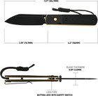 Artisan Holm Button Lock 3 13  Ar-rpm9 Black Steel G10 Folding Knife 1875pbg