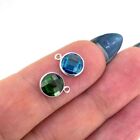 Sterling Silver Fancy Bezel Birthstone Charms- 6mm Tiny Round Charms