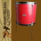 Pair Of 1960s Noble   Cooley Tin Toy Tom    Floor Tom Drum - Red Steel W legs