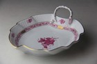 Herend Porcelain Chinese Bouquet Raspberry Leaf Dish 204 ap 150th Anniversary