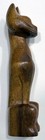 Vintage Hand-carved Wooded Cat Figurine Siamese Mid-century Modern Look 6  H