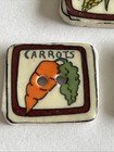Set Of 5 Vintage Ceramic Buttons Vegetables 7 8   
