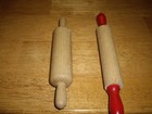 T33 Vintage 2 Child Size Toy Wooden Rolling Pins 6-7  Kitchen Utensils