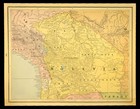 Antique Map Of Bolivia Wall Art South America La Paz Santa Cruz Original Atlas