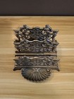 Vintage Brass Double Letter Mail Rack And Stamp Holder