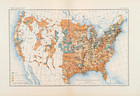 1900 United States -population  Map Original  13x8 25  12th Census