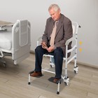 Bedside Commode Chair rolling Shower Wheelchair foldable Height Adjustable Chair