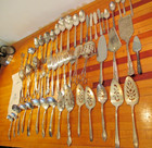 Vintage Silverware  Tableware  And Serving Pieces  54 Piece Mixed Lot 