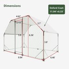 Large Walk-in Chicken Coop Farm Rabbit Cage Poultry Hen House Run Hutch W  Cover