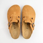 Birkenstock Boston X St  ssy Suede Clog Caramel pink white Unisex Comfort Shoes