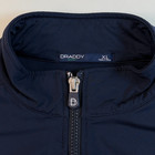 B Draddy Sport Golf Vest Mens Xl Full Zip Navy Blue Softshell Stretch Goat Logo