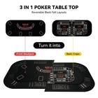 Yuzpkrsi 3 In 1 Poker Table Top  Texas Holdem Poker Card Tabletop Layout With   