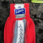 Vintage Argyle Socks Nos 1950s-60s Combed Cotton Mid Century Red   Brown  2 