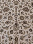 Indo Per sian Mahal Rug 8x10  Beige  Handmade  Wool   Silk