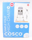 Cosco Kids baby Easy-clean Simple Fold High Chair White 50lb