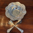 Mariposa Brilliante Cast Aluminum Tulipfloral Serving Bowl Decorative Utensil