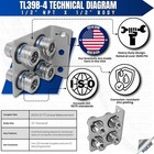 Tl39b-4 Hydraulic Quick Release Coupling 1 2   Npt Break Away Mounting Bracket