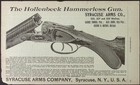 1895 Hollenbeck Hammerless Gun Syracuse Arms Co  Syracuse Ny  5x7 5 Print Ad
