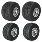 2 4pc 11x7 10-5 10x4 50-5 Wheel Tire Rim Assembly For 4 Wheeler Cart Drift Trike