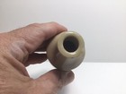 Small Antique Cream Colored Stoneware Ink Bottle  3 Inches Tall 