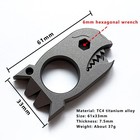 Edc Pry Bar With Bottle Opener Wrench Titanium Prybar Multi Tool  Keychain Mu   