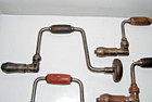Lot Of 5 Antique   Vintage Hand Drills      Wood Handles     Rustic Tools Decor
