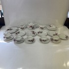 1950s Vintage Child s Moss Rose China Tea Set 23 Pieces  Japan Crane Mark