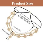 Gold Head Chain For Women  Rhinestone Elastic Wedding Headband  Boho Crystal 