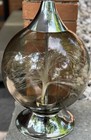 Vintage 70s Fiber Optic Table Lamp Glass Chrome Mid Century Modern Lighting Mcm