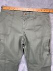 Natural Reflections Women s Cargo Pants Sz 14 Olive Hiking Comfort Waist Pockets