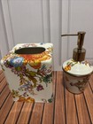 Mackenzie-childs White Flower Market Tissue Box   Dispenser - Fast Shipping 