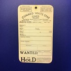 Vintage Cunard White Star Lines  to Europe  Unused Luggage Baggage Tag